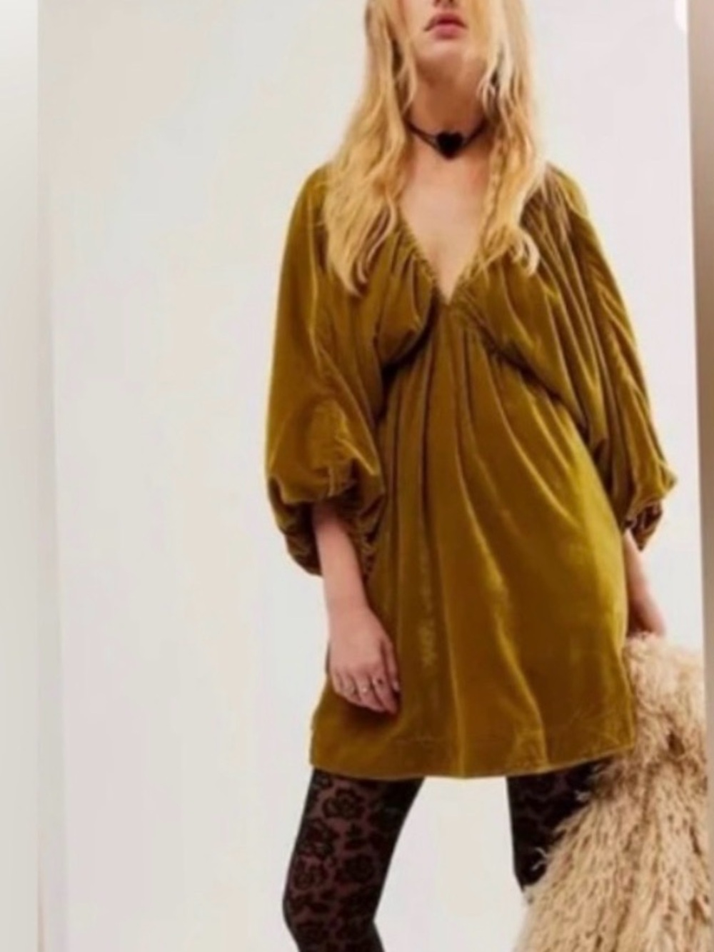 Free People Estella Dress- Olive Green